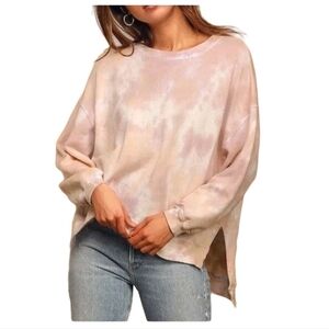 Found LA Pink Blush Tie Dye Oversized Sweatshirt Size M